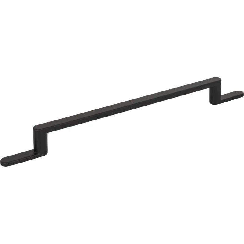 Matte Black Modern Bar Handle with Mounting Hardware