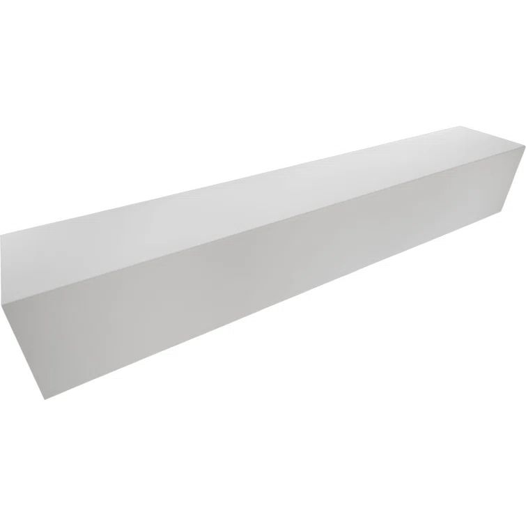 Smooth White Polyurethane U-Shaped Decorative Beam, 8ft