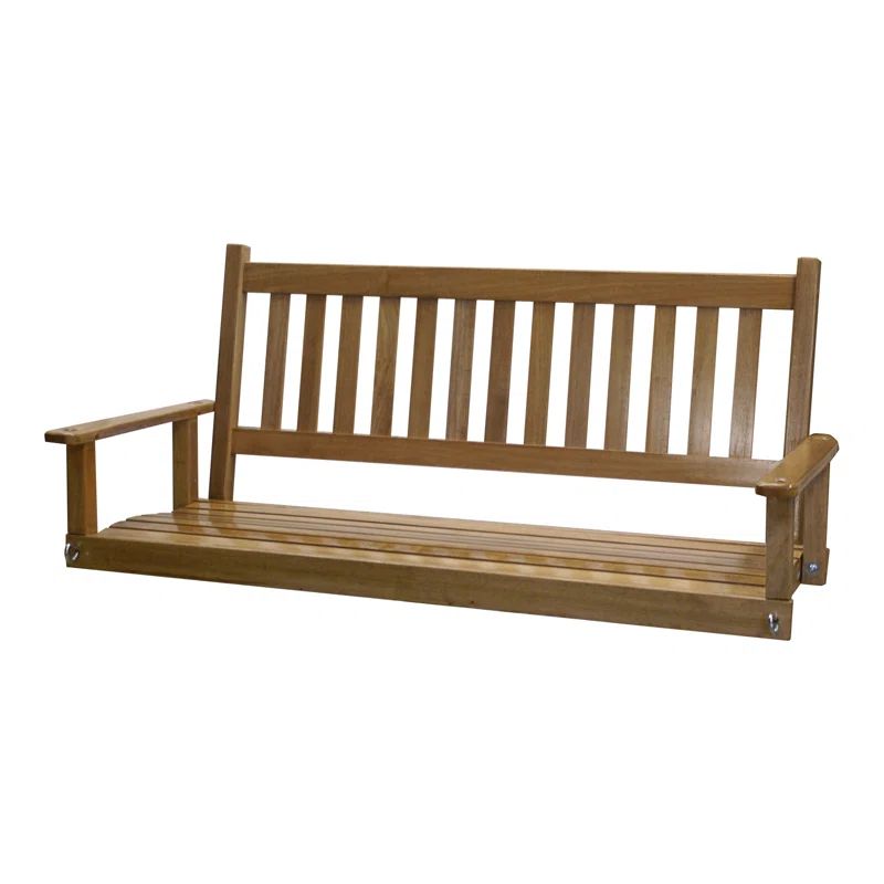Maple Wood High Back Outdoor Hanging Porch Swing