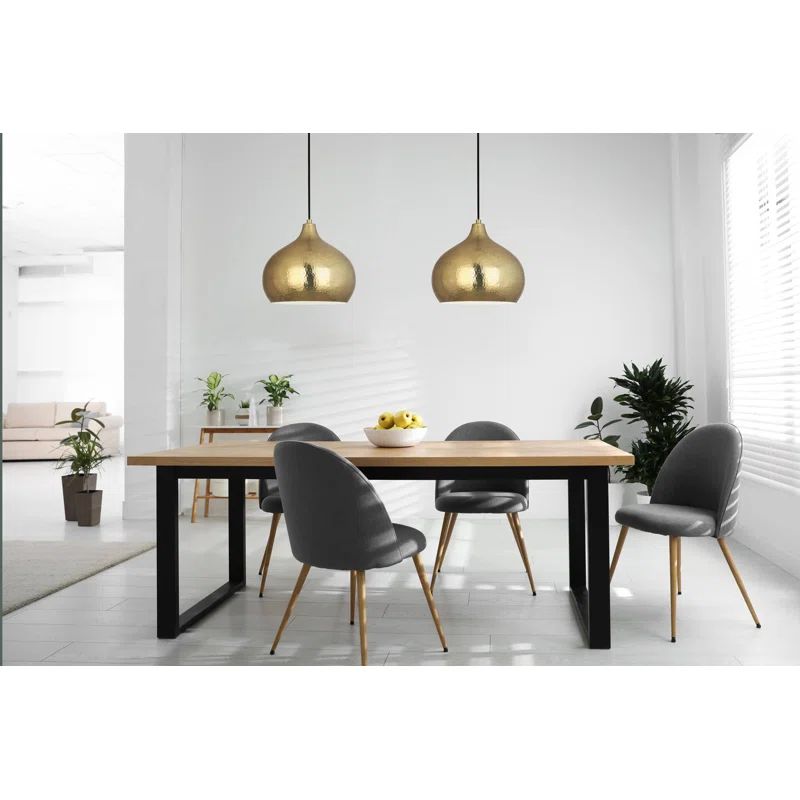 Dal 12.5" Brass and Aluminum Modern Pendant Light