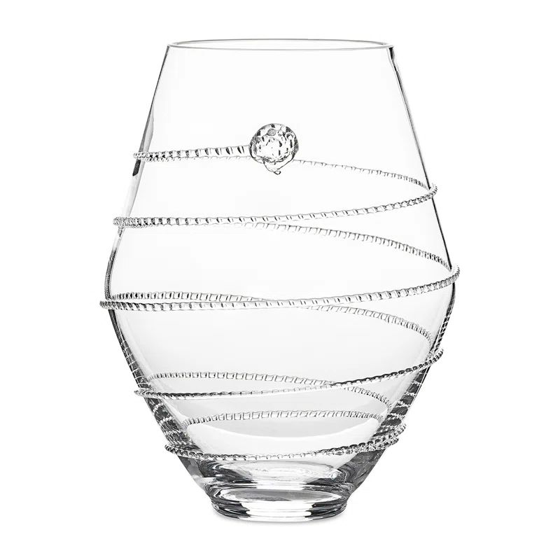 Artisan Handcrafted Clear Glass Table Vase, 11" Novelty Bouquet