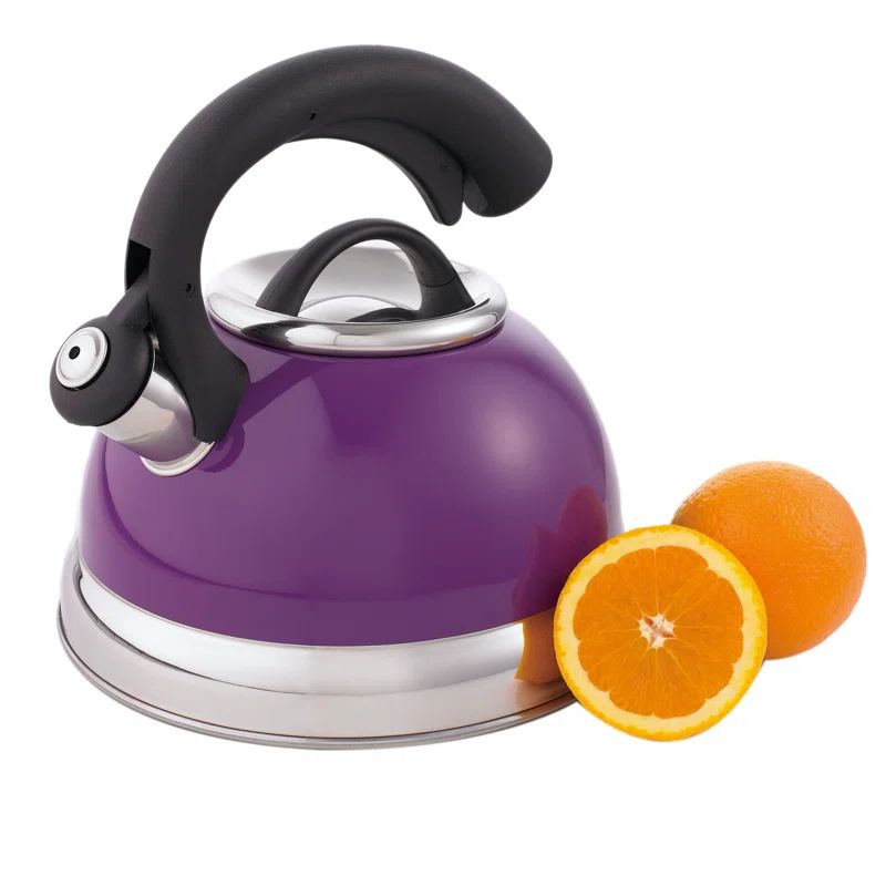 Plum Stainless Steel 2.6 Qt Whistling Tea Kettle