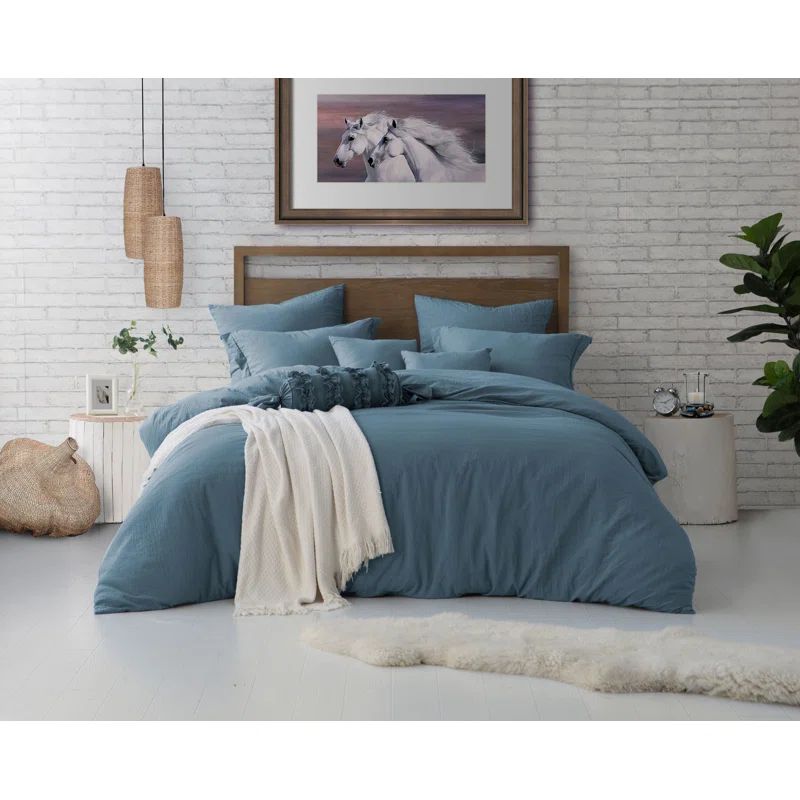 Blue Dusk Microfiber Twin/Twin XL Duvet Cover Set