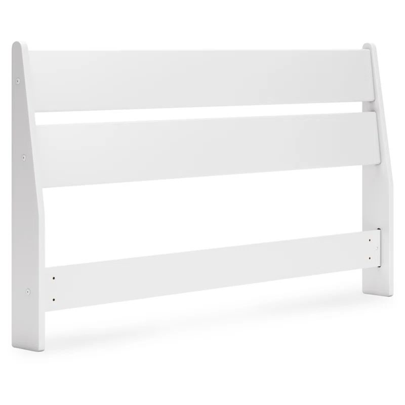 Matte White Queen Wood Panel Headboard