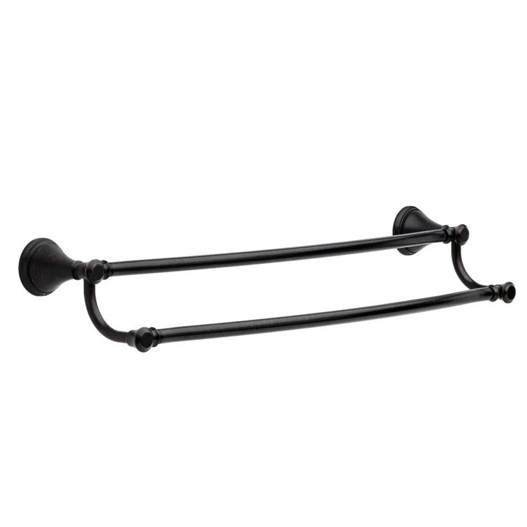 Cassidy 24-inch Venetian Bronze Double Wall Mounted Towel Bar