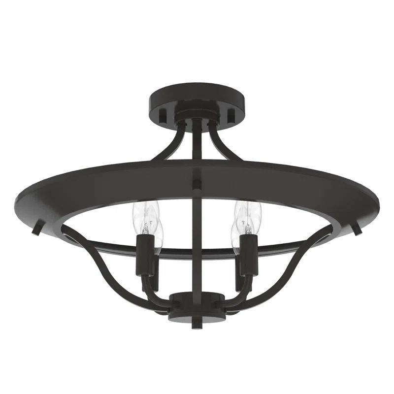 Noble Bronze 18" LED Semi-Flush Mount Ceiling Light