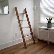 Driftwood Solid Wood 54'' Rustic Blanket Ladder