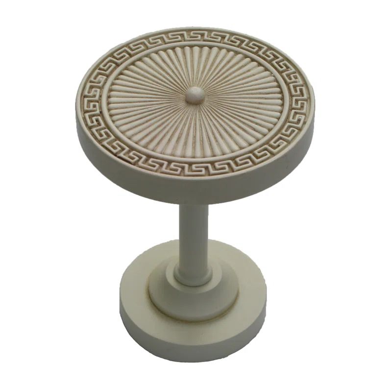 Ivory Stainless Steel Medallion Curtain Holdback Set