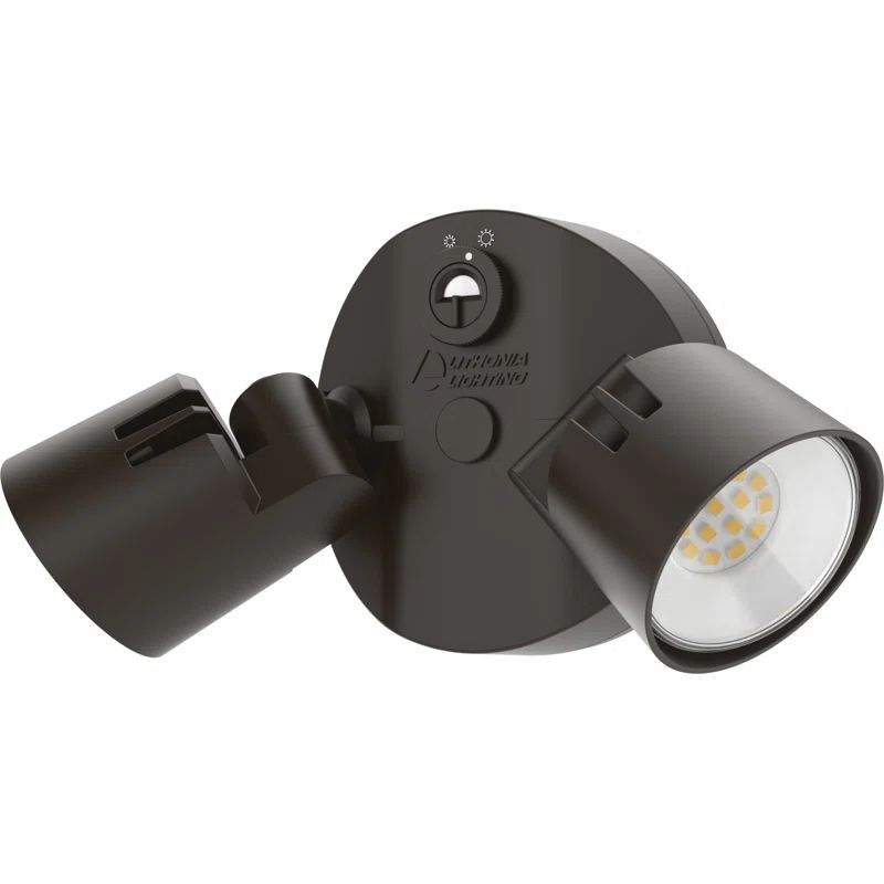 Bronze Dual Head LED Outdoor Security Flood Light
