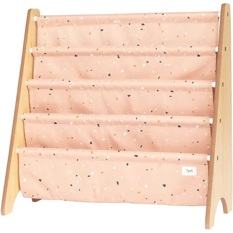Terrazzo Clay Orange and Beige Kids 4-Tier Bookshelf