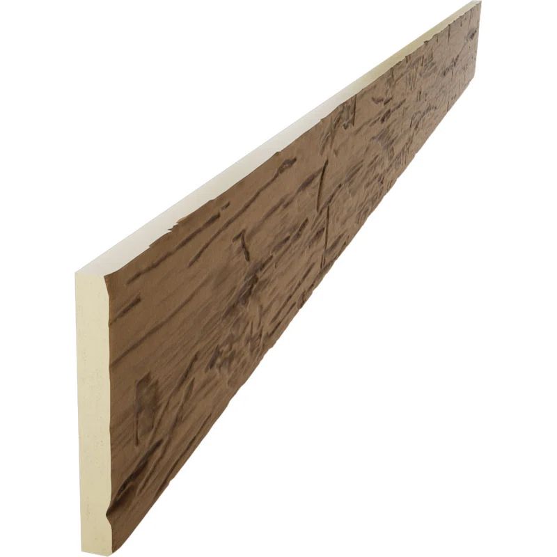 Hand Hewn Redwood Faux Wood Beam Plank, 6" x 96"