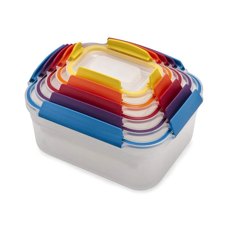 Multicolor BPA-Free Plastic Nesting Food Storage Container Set