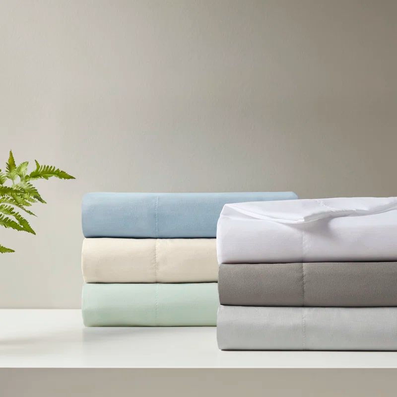 Light Grey Queen Woven Microfiber Sheet Set