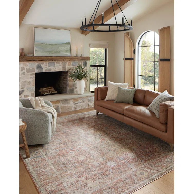 Sunset Multi Floral 5' x 7' Synthetic Area Rug