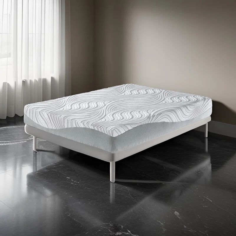 8-Inch White Memory Foam Queen Mattress
