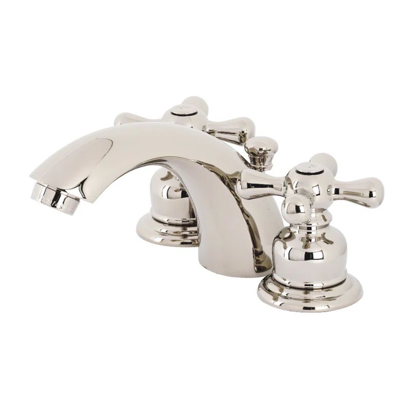 Victorian Mini-Widespread Polished Nickel Bathroom Faucet
