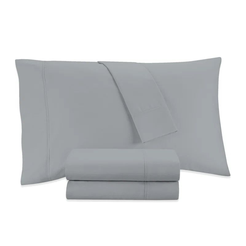 800 Thread Count Gray Cotton Queen Sheet Set