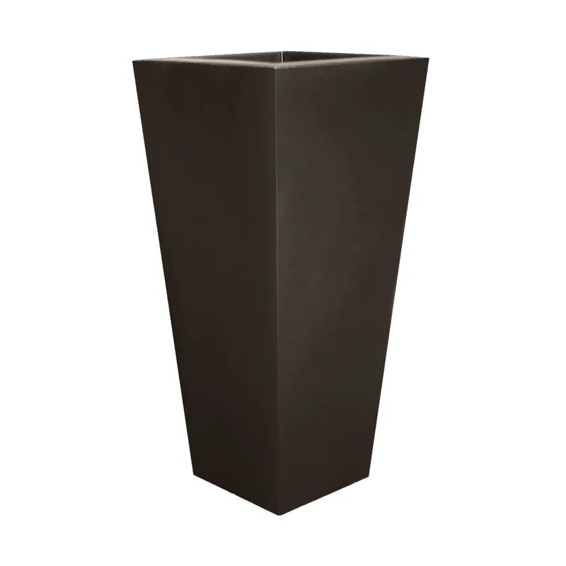 Espresso Tall Square Weather Resistant Planter, 32"