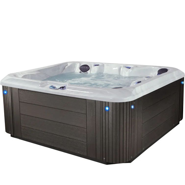 Grand Banks 6-Person 81-Jet Gray Acrylic Hot Tub Spa