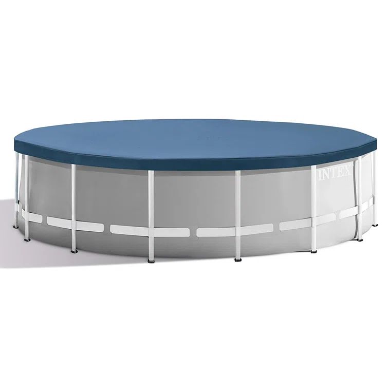 Intex 15ft x 48in Gray Prism Frame Pool Set with Filter Pump