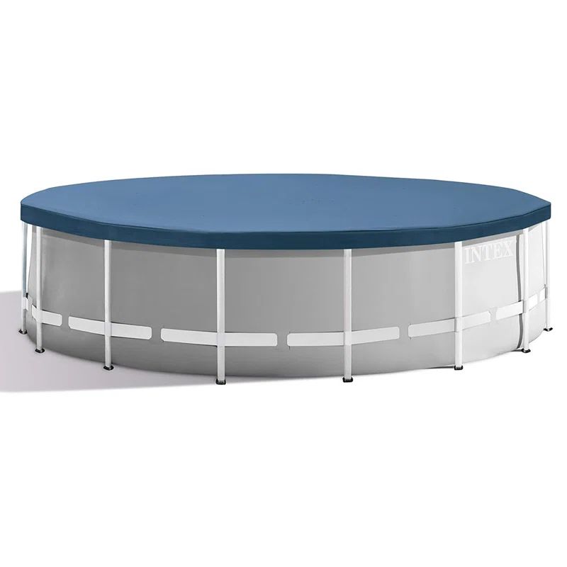 Intex 15ft x 48in Gray Prism Frame Pool Set with Filter Pump