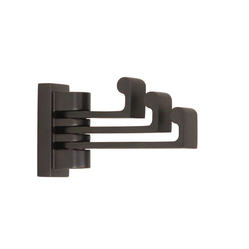 Bronze Modern Swivel Triple Robe Hook with Concealed Screws
