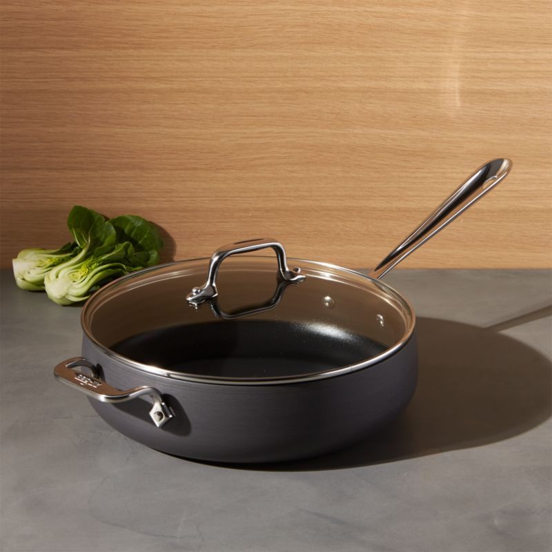 All-Clad 4-Quart Nonstick Hard-Anodized Aluminum Sauté Pan with Lid