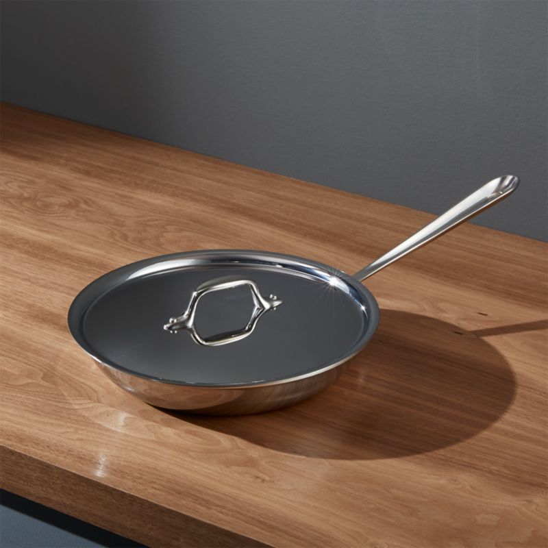 10-Inch Stainless Steel Non-Stick Fry Pan with Lid