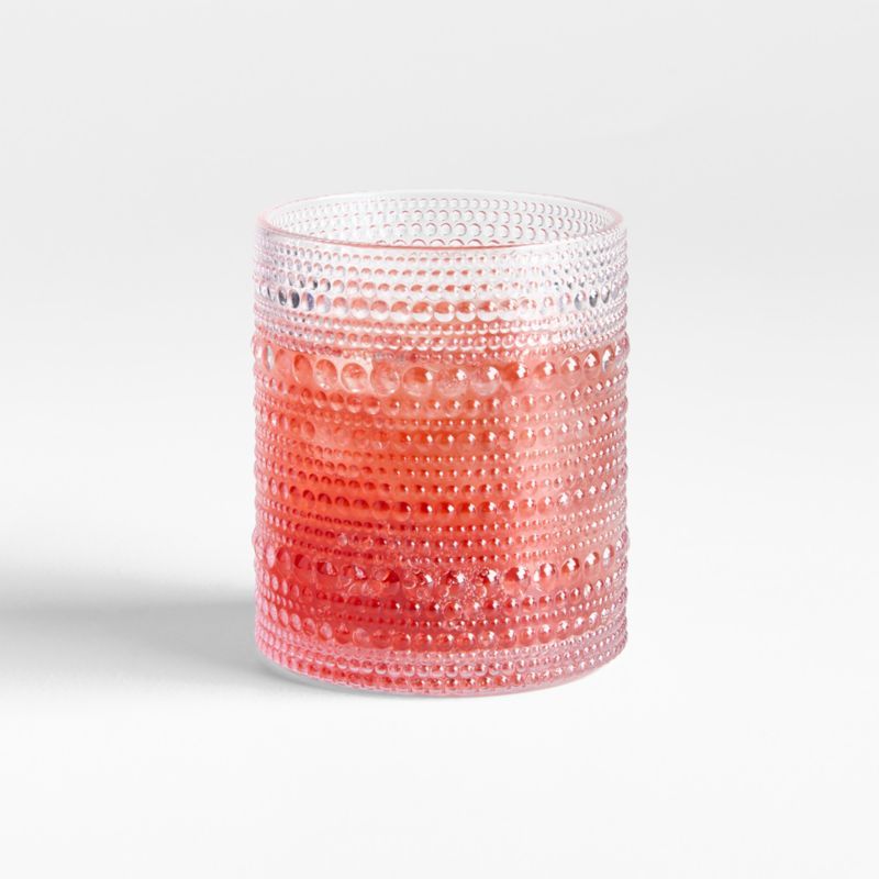 Clear Acrylic Beaded Double Old Fashioned Glasses, 10.5 Ounce, Set of 4
