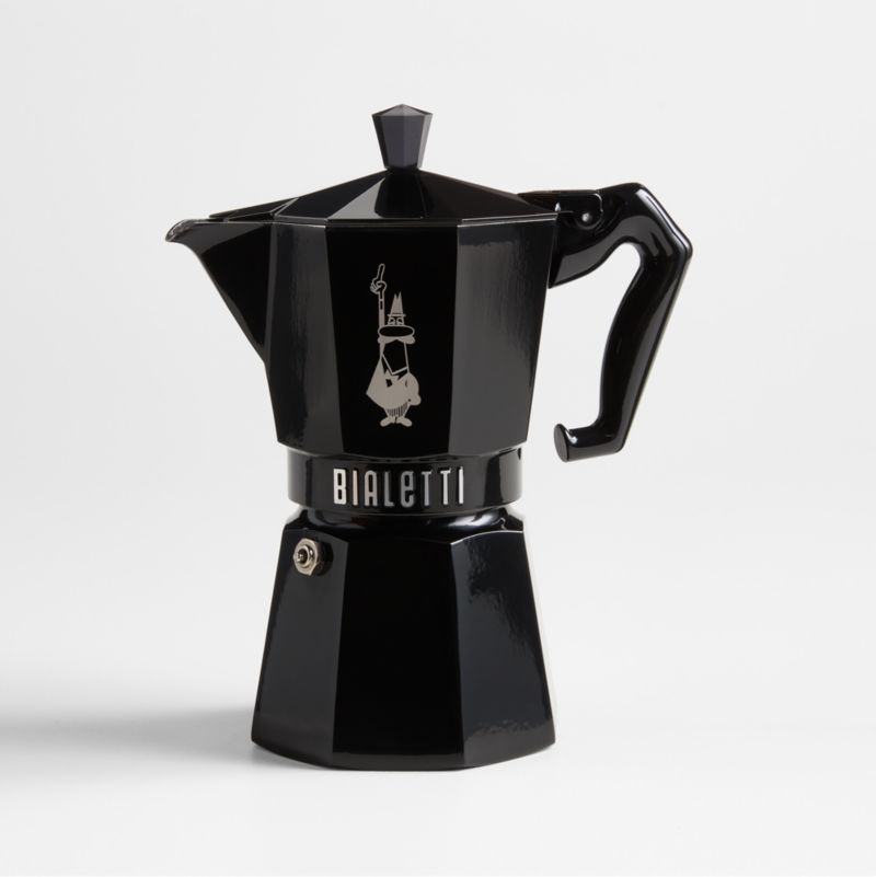 Bialetti Black Aluminum 6-Cup Stovetop Espresso Maker