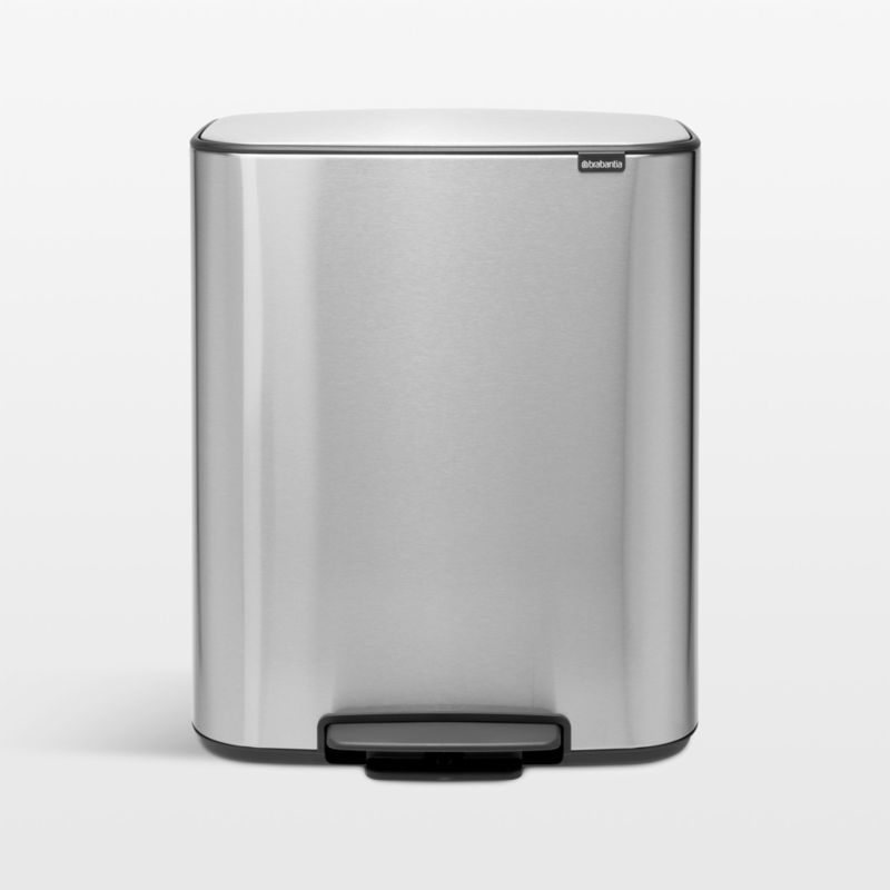 Matte Steel 16-Gallon Fingerprint Resistant Step Trash Can