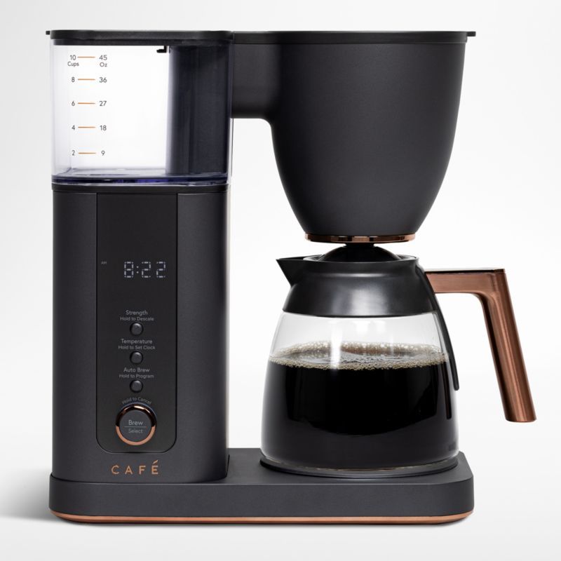 Matte Black 10-Cup Programmable Drip Coffee Maker with Glass Carafe