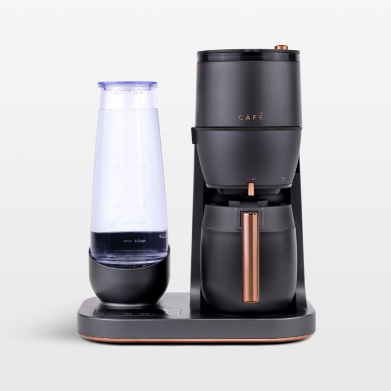 Matte Black Stainless Steel Programmable Coffee Maker with Thermal Carafe