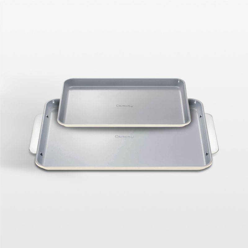 Cream Non-Stick Ceramic Baking Sheet Duo Set