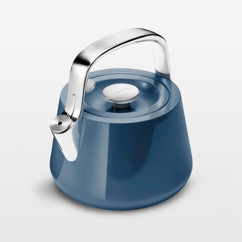 Navy Blue Stainless Steel Whistling Tea Kettle
