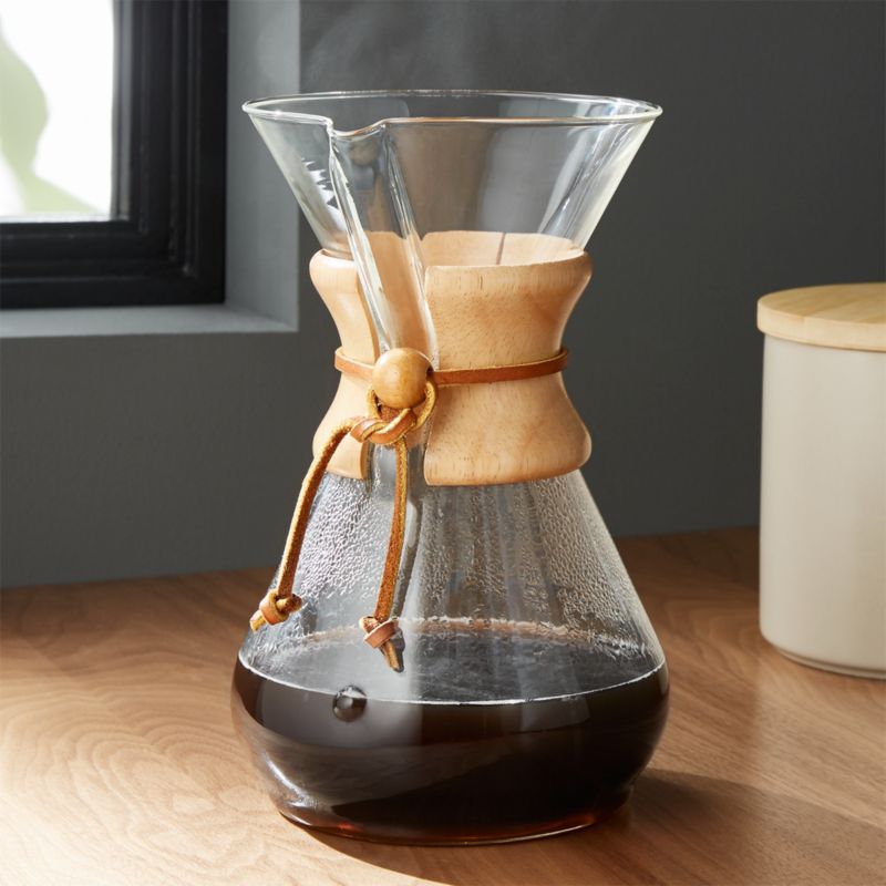 Classic Series 8-Cup Glass Coffeemaker with Wood Collar