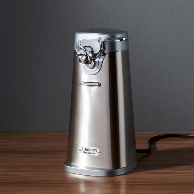 Chrome Electric Can Opener with Power Cut Blade