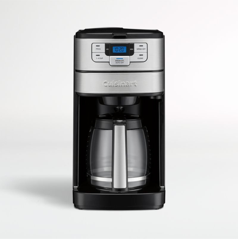 Elegance 12-Cup Black Stainless Programmable Coffee Maker with Grinder