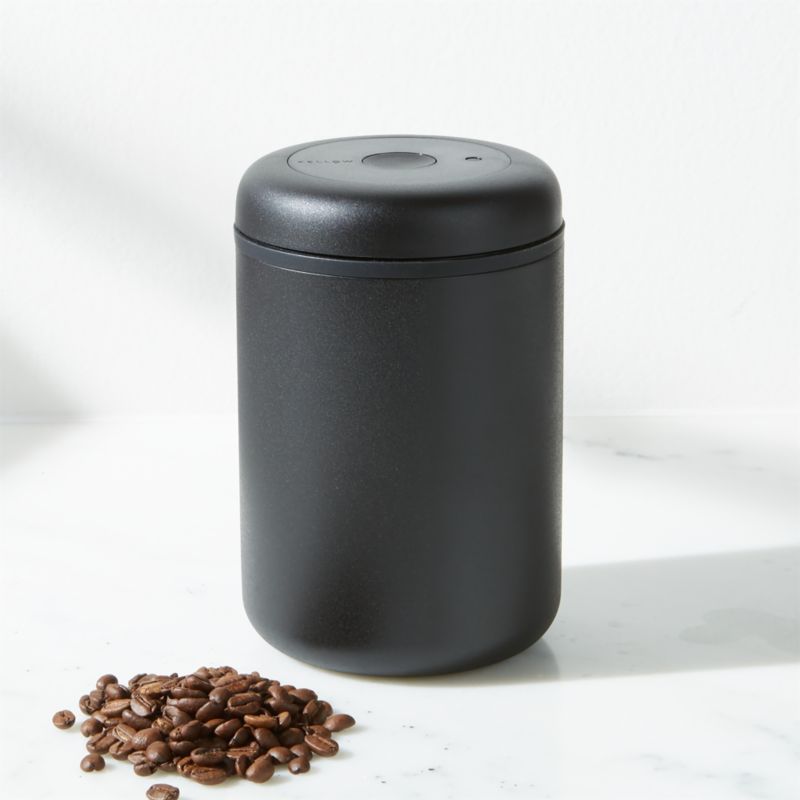 Matte Black Glass Vacuum Seal Food Storage Canister