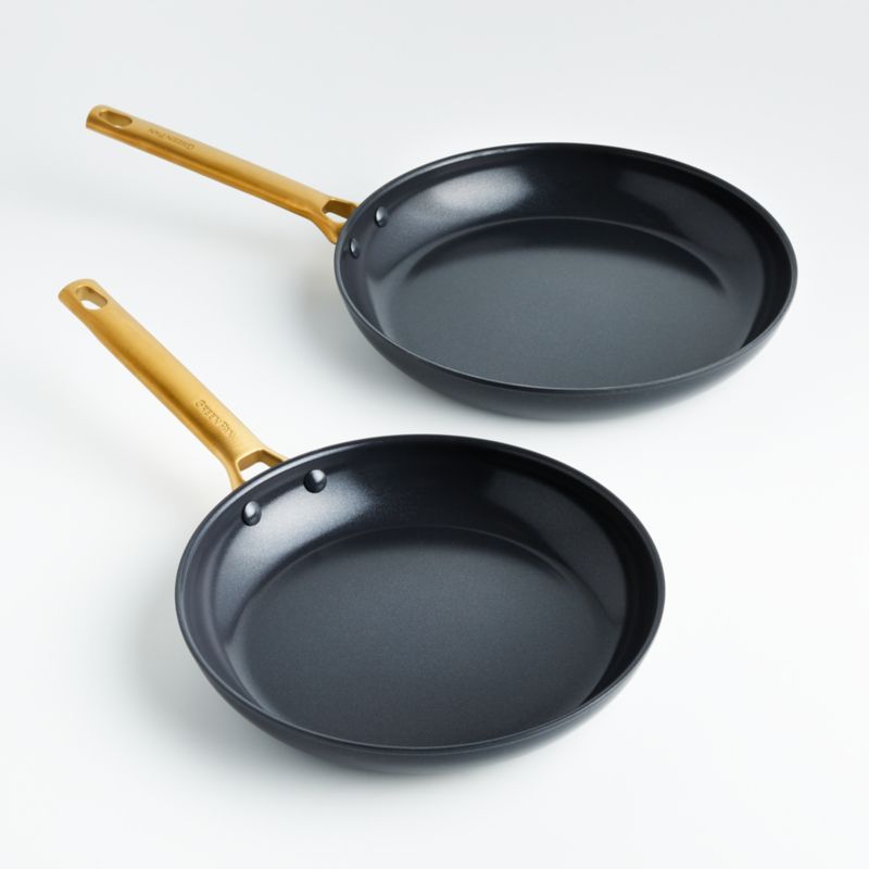 Black Aluminum Nonstick Ceramic Coating 2-Piece Fry Pan Set