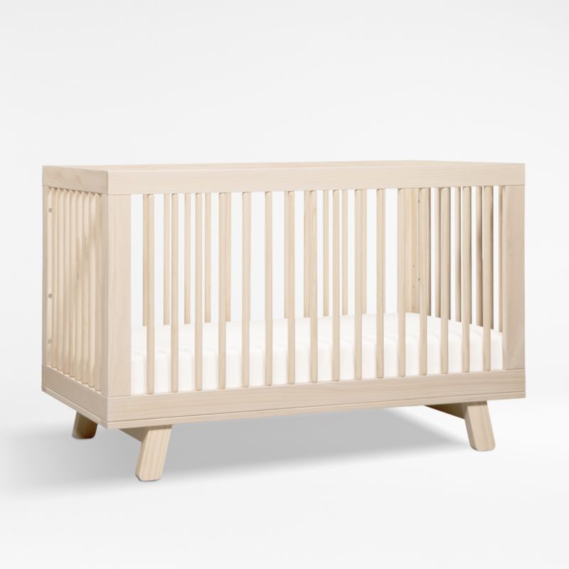 Hudson 3-in-1 Convertible Crib with Toddler Bed Conversion, Washed Natural