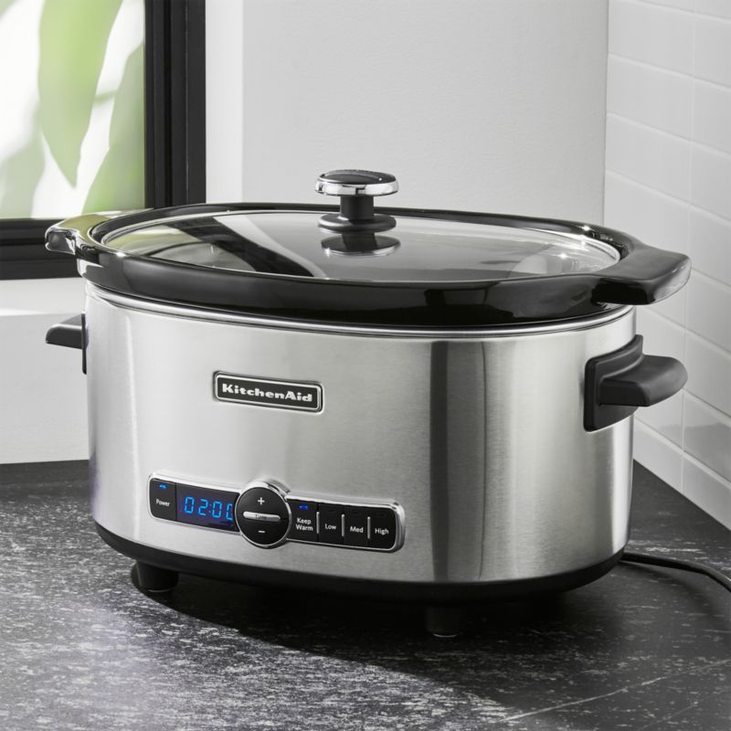 KitchenAid 6-Quart Stainless Steel Slow Cooker with Digital Display