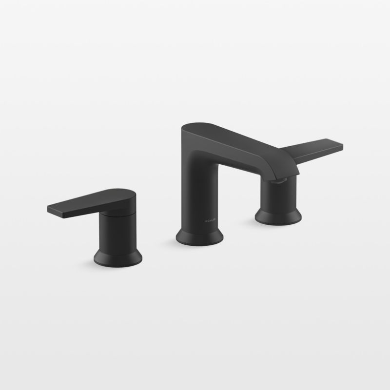 Minimalist Matte Black 2-Handle Widespread Bathroom Faucet