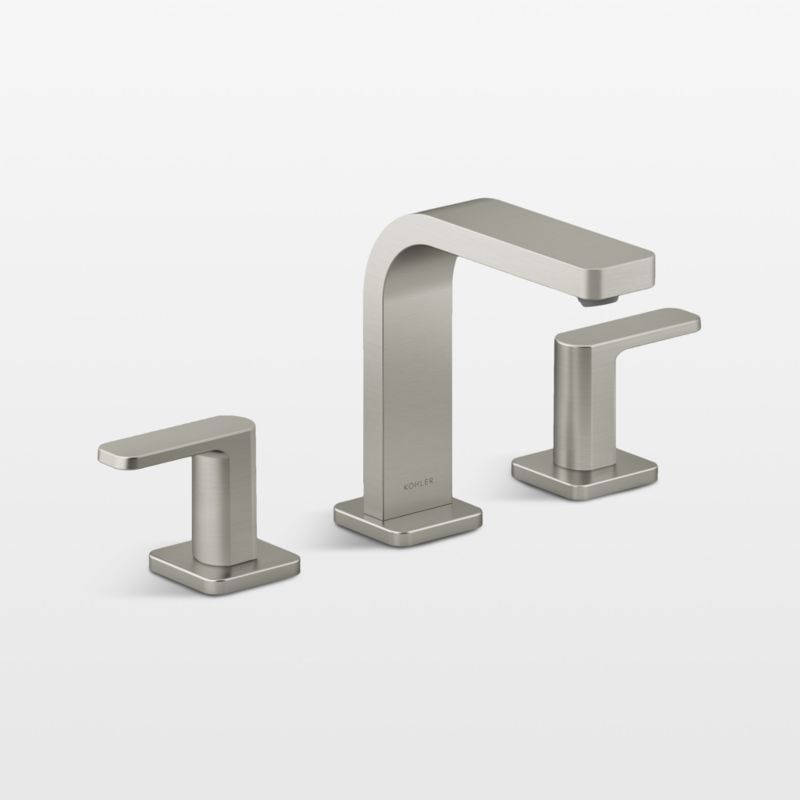 Parallel Chic 24" Vibrant Brushed Nickel Widespread Bathroom Faucet