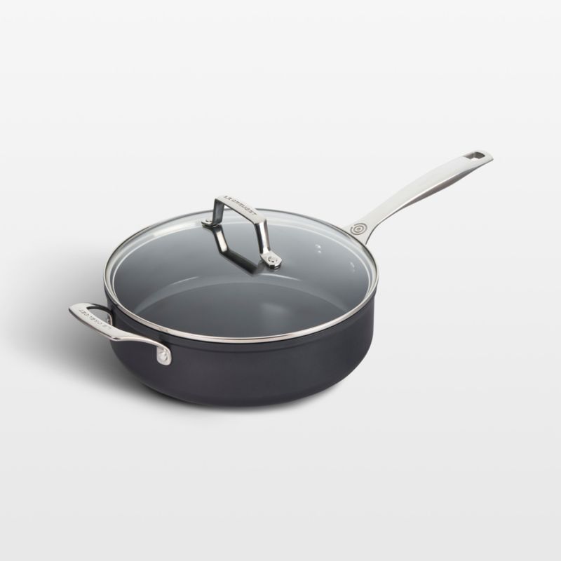 Le Creuset 4 ¼ qt. Non-stick Black Aluminum Sauté Pan with Glass Lid