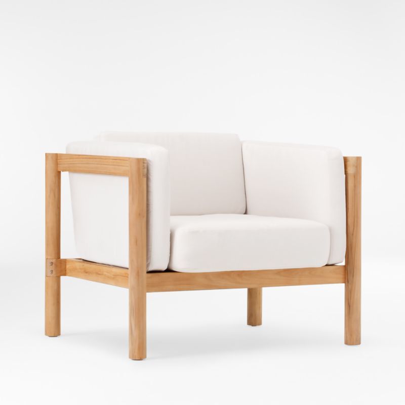 Haven Teak Outdoor Lounge Chair with Sunbrella Canvas Cushions