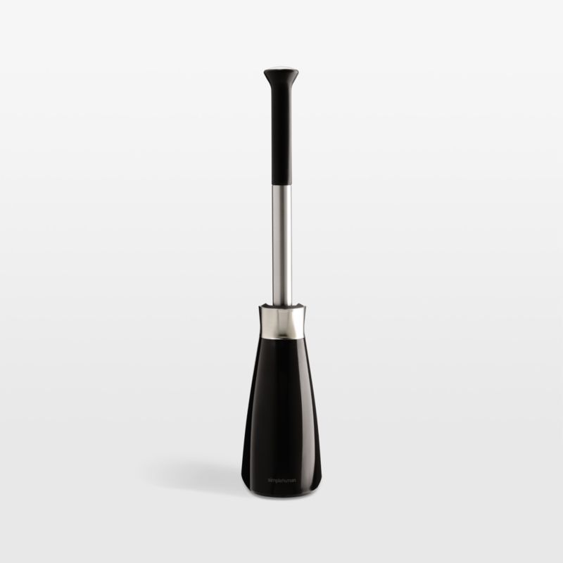 Black Stainless Steel Toilet Brush with Caddy