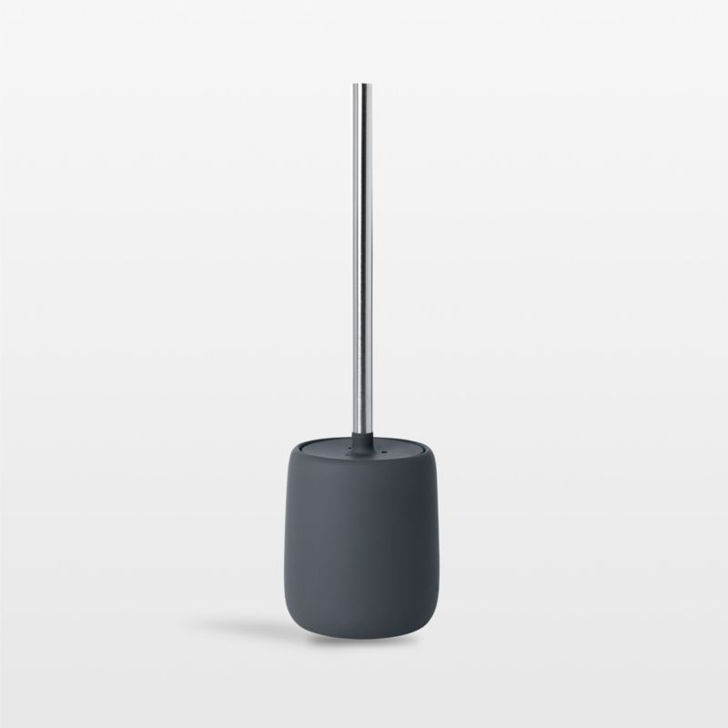 Sono Silk Matte Ceramic and Silicone Toilet Brush and Holder