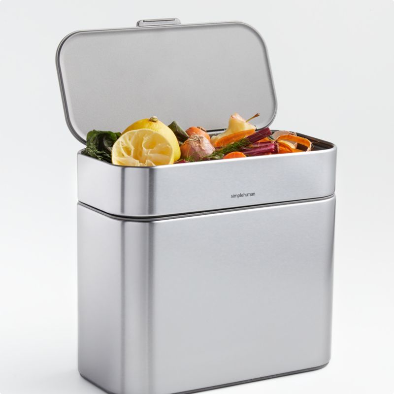 Stainless Steel 4-Liter Odor-Minimizing Compost Caddy