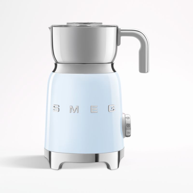 Pastel Blue Stainless Steel Retro Style Milk Frother
